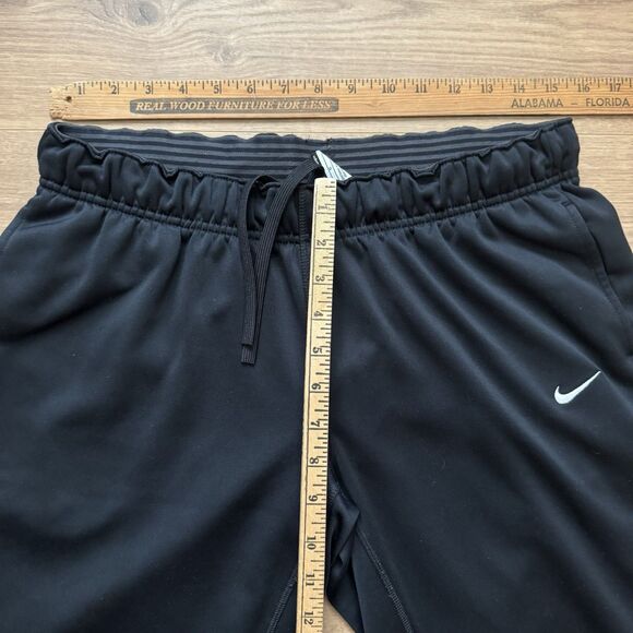 Nike Sweatpants Womens Size L Black Fleece Loose Straight Leg Baggy Pants - Picture 7 of 8